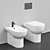 Azzurra Ceramica Nuvola - Sleek Ceramic WC & Bidet 3D model small image 1