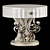 Classic White Gold Patina Bedside Table 3D model small image 8