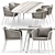 Elegant Knot Armchair & Flint CT220 Dining Table 3D model small image 1