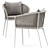 Elegant Knot Armchair & Flint CT220 Dining Table 3D model small image 4