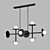 Modern Metal and Glass Ball Chandelier 3D model small image 1