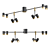 SIF L 8: Modern Ceiling Chandelier 3D model small image 1