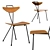 Industrial Plywood Dining Chair 3D model small image 1