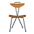 Industrial Plywood Dining Chair 3D model small image 2