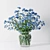 Ethereal Myosotis Vase: Stunning Floral Sculpture 3D model small image 1