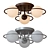 Modern Black Metal Ceiling Chandelier 3D model small image 2