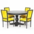 Elegant 60" Dining Set 3D model small image 1