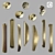 Brass Cabinet Handles Set 3D model small image 1