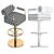 Anderson Bar Mezzo Chair: Stylish and Functional 3D model small image 4