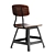 Industrial Steel Work Chair 3D model small image 3