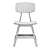 Industrial Steel Work Chair 3D model small image 5