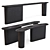 Baxter Calix Console: Italian Craftsmanship in Sleek Black 3D model small image 1