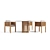 Square Code Marble Top Table | 120x120cm 3D model small image 4