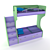 Hexa Bunk Bed 3D model small image 1