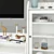 Hauga Storage Combo: Gray & White Cabinets, TV Stand & Tall Wardrobe 3D model small image 7