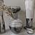 Platinum Antithesis Vases 3D model small image 7