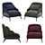 Contemporary Comfort Brigid Armchair 3D model small image 1