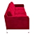 Luxurious Red Velvet Three-Seat Sofa 3D model small image 3