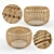 Eco-friendly Bangor Bamboo Coffee Table 3D model small image 1