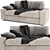Modern Comfort: Ikea Kivik Loveseat 3D model small image 3