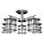 Lumion Loft Ceiling Chandelier 3D model small image 1