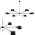 Sleek Pivot Chandelier: Brendan Ravenhill 3D model small image 1