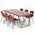 Modern 63" Dining Table: Elegant and Stylish 3D model small image 1