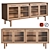 Modern JP Line 6.0 Glass Media Console 3D model small image 1