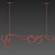 Elegant Luke Lamp Ceiling Chandelier 3D model small image 3