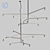 Modern Austere Chandelier: Elegant and Versatile 3D model small image 2