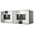 Gaggenau Stainless Steel Combi Oven Set 3D model small image 1