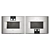 Gaggenau Stainless Steel Combi Oven Set 3D model small image 2