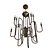 Elegant Twelve Light Chandelier 3D model small image 3