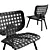 Elegant Aerial Lounge Chair 3D model small image 1