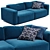 Fogia Supersoft: Luxurious 2-Seater Sofa 3D model small image 1