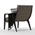 Elegant Caracole Chair with Curvaceous Design 3D model small image 3