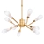 Elegant Golden LED Chandelier 3D model small image 1