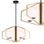 Luxury Gold & Black 5-Light Chandelier 3D model small image 1