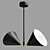 Elegant Double Pendant Light 3D model small image 2