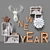 Festive New Year's Decor Set 3D model small image 1