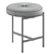 Elegant Metal Vanity Stool 3D model small image 5