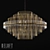 Emile Round Chandelier: Elegant Metal & Glass 3D model small image 1