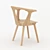 Danish Classic Wooden Chair 3D model small image 2