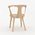 Danish Classic Wooden Chair 3D model small image 3