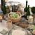 Stylish Breakfast Table Set 3D model small image 3