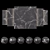 Luxury Calacatta Black Tiles - 1200x2400 mm 3D model small image 1