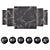 Luxury Calacatta Black Tiles - 1200x2400 mm 3D model small image 2