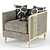 Elegant Fret Knot Caracole Chair 3D model small image 2