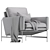 Elegant Coco Republic Clement Chair 3D model small image 5
