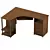 Elegant Computer Desk c237 3D model small image 1